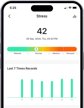 Stress level in the Herz app